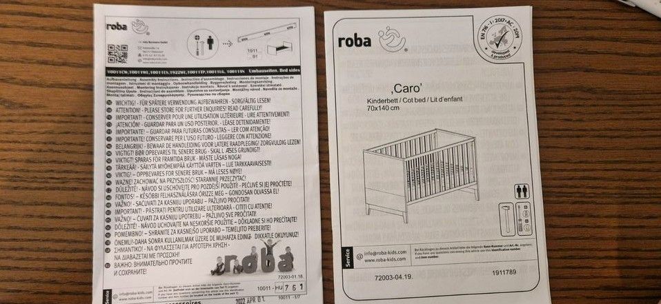 Roba Kombi-Kinderbett 'Caro', 70 x 140 cm + Matratze + Zubehör in Berlin