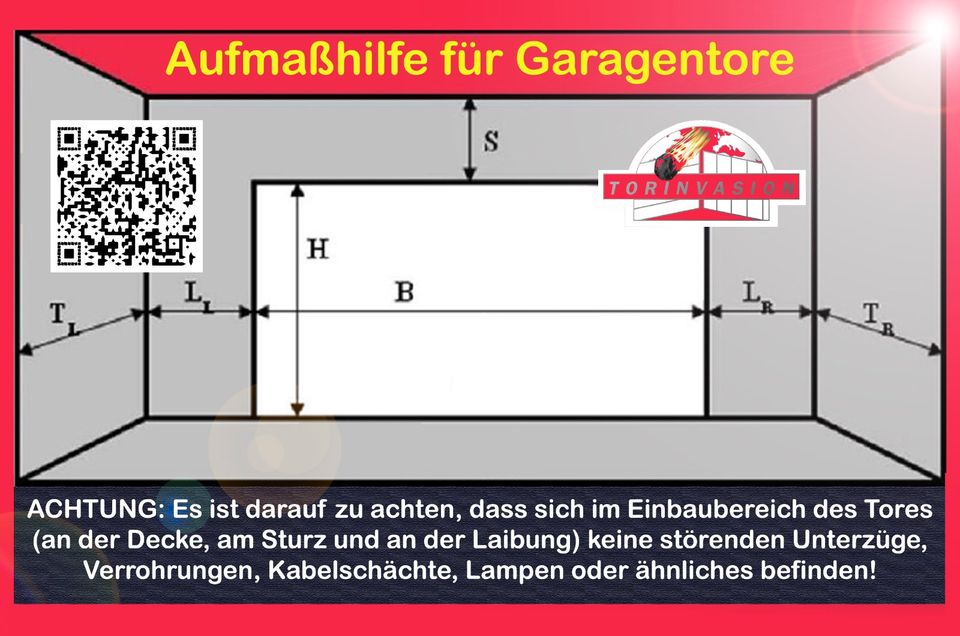 Garagentor - Deckensektionaltor - Sektionaltor, ohne Sicke, glatt