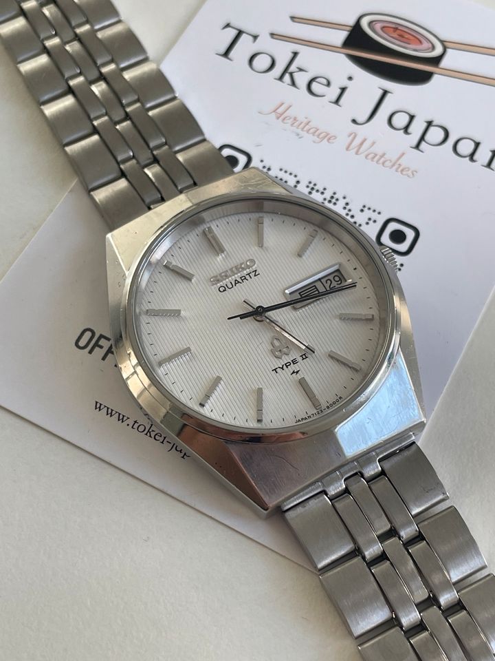 Vintage Seiko Type 2 Quartz 7123-8000 Kanji Tanaka Case aus 1978 in Stuttgart