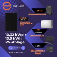 Solaranlage Enphase Komplettset PV - 10,32 kWp / 10,5 kWh Enphase Sachsen-Anhalt - Magdeburg Vorschau