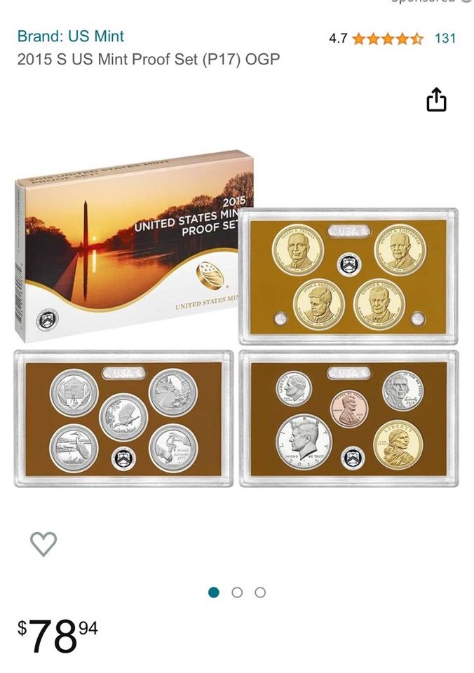 USA Münzen Proof Set NEU OVP Dollar sammeln in Dresden