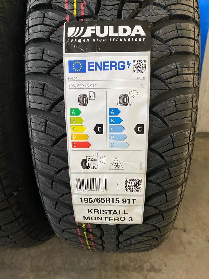 4X 195/65R15 91T Fulda Winterreifen Neu in Korb