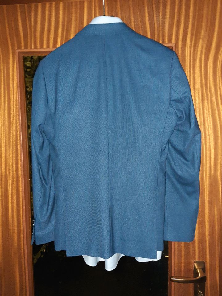 Sacko in tollem blau in 46 mit passendem Hemd in S. ABIBALL ETC. in Gladbeck
