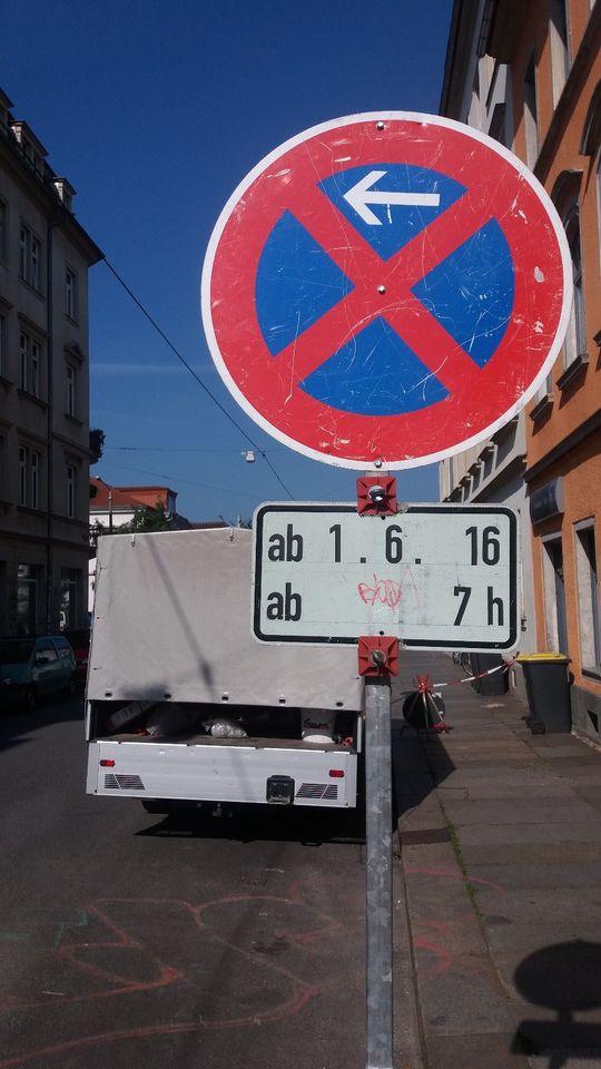 Halteverbot, Parkverbot durch zertifiziertes Unternehmen in Dresden