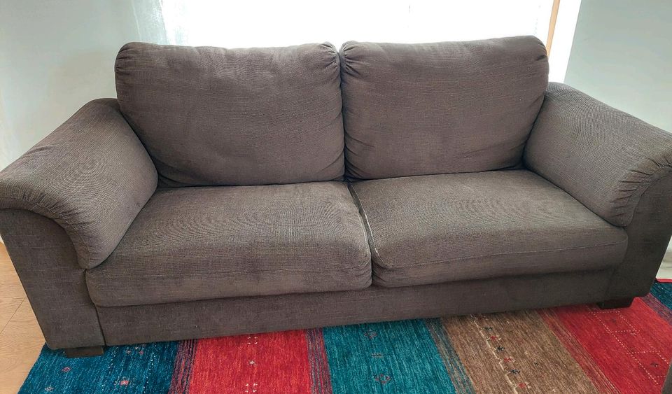 Sofa Couch braun 3Sitzer in Uttenreuth