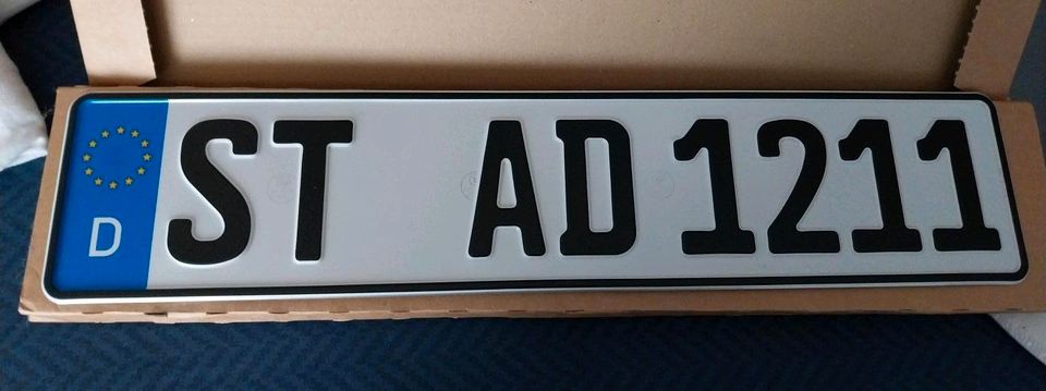 Nummernschild ST AD 1211 neu in Metelen