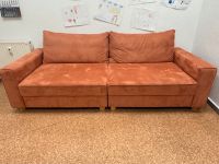 Hochwertiges Samt Sofa in Orange Mid-Century Modern Samtsofa Nordrhein-Westfalen - Gelsenkirchen Vorschau