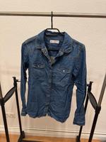 Wie neu Damen Jeans Bluse Hemd dunkel Blau Druck Knöpfen Basic Neustadt - Gartenstadt Süd Vorschau