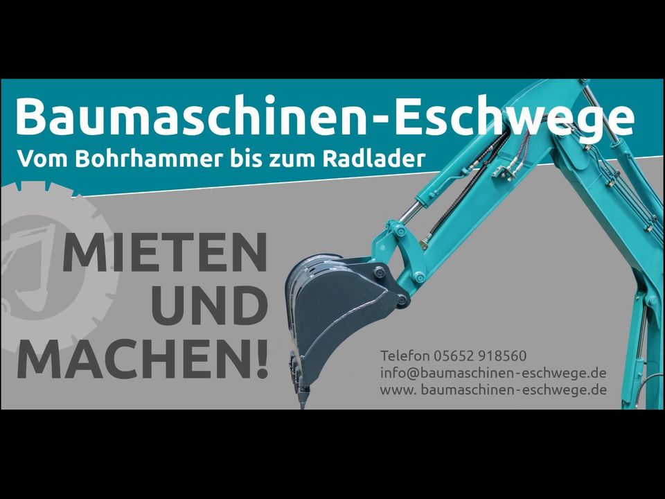 ✅Baumaschinen Vermietung✅ Minibagger Bagger Rüttelplatte usw. in Eschwege