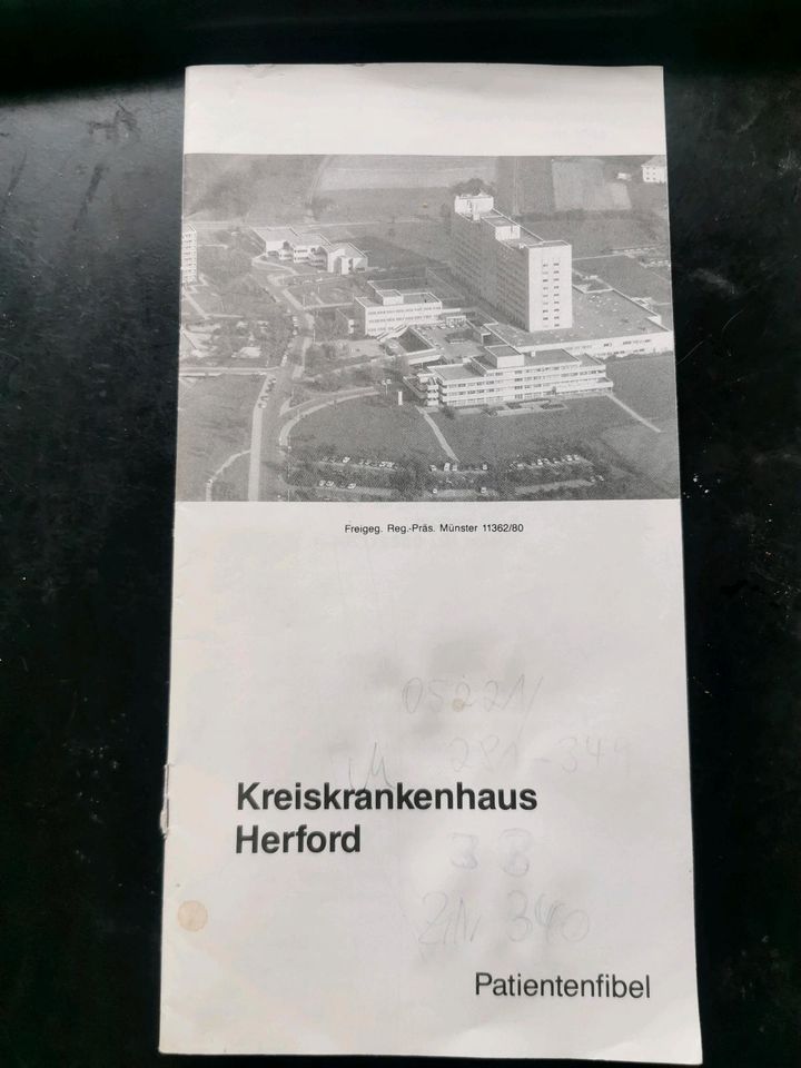 Krankenhaus(Klinikum)Herford Patientenfibel. 1980*rar* in Löhne