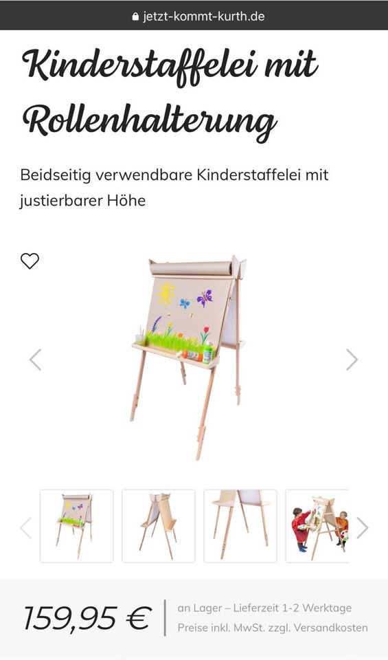 Kinderstaffelei mit Rollenhalterung Neupreis 170€ in Stuttgart