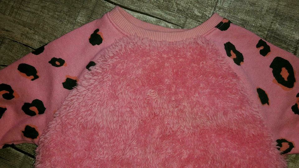 Pink/Rosa-Schwarz dicker "NEXT" Animal Leo Pullover Winter 62-68 in Würzburg