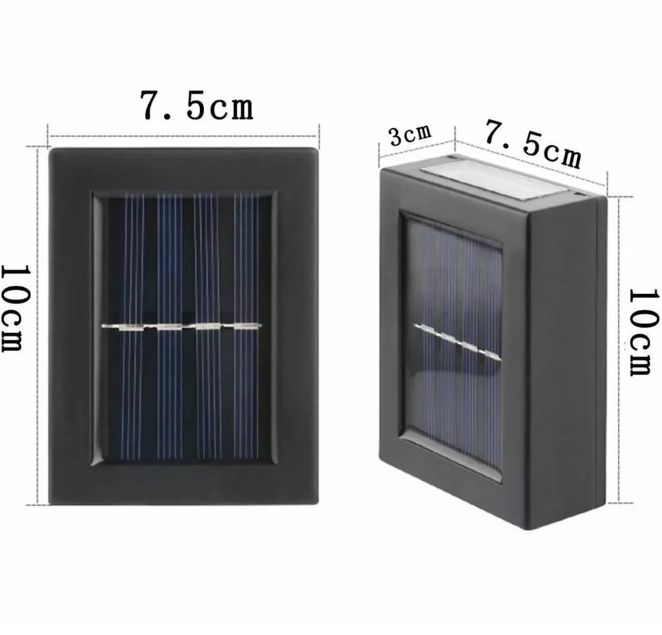 2x LED Solarleuchte Wandleuchte Zaunleuchte Garten Leuchte Außen in Bebra