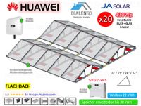 (20x) 8,6kWp OST WEST Aufständerung Flachdach Komplettanlage Unterkonstruktion PV Huawei 8KTL M1 HC Komplettset JA Solarmodule 430W JAM54D41 Glas-Glas Full Black bifazial Photovoltaik LUNA2000-10-S0 Nordrhein-Westfalen - Rödinghausen Vorschau