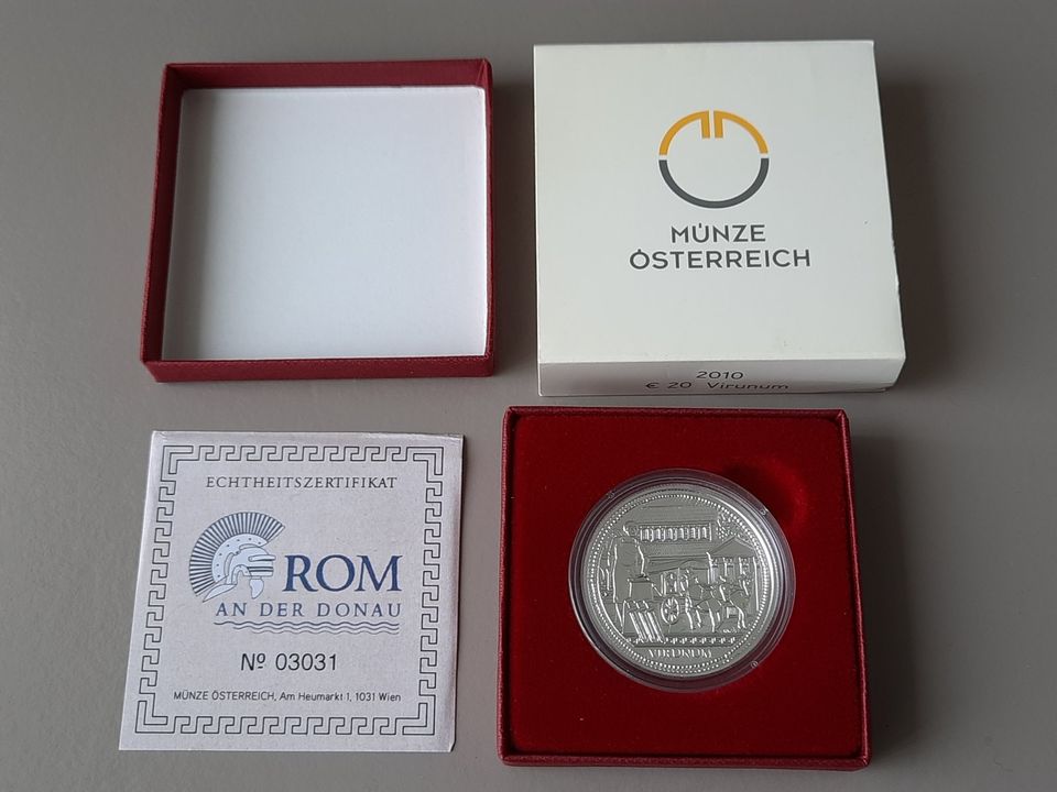 2x 20 Euro Österreich Silber 2010 PP, Proof, Vindobona + Virunum in Kodersdorf