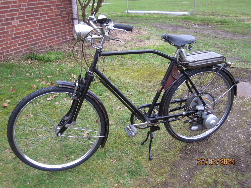 BSA Winged Wheel Fahrrad Hilfsmotor Moped Motor cyclemaster in Haselünne