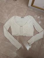 Bershka Kurzer Top Pullover mit Steinen weiß weiss M 38 Berlin - Mitte Vorschau