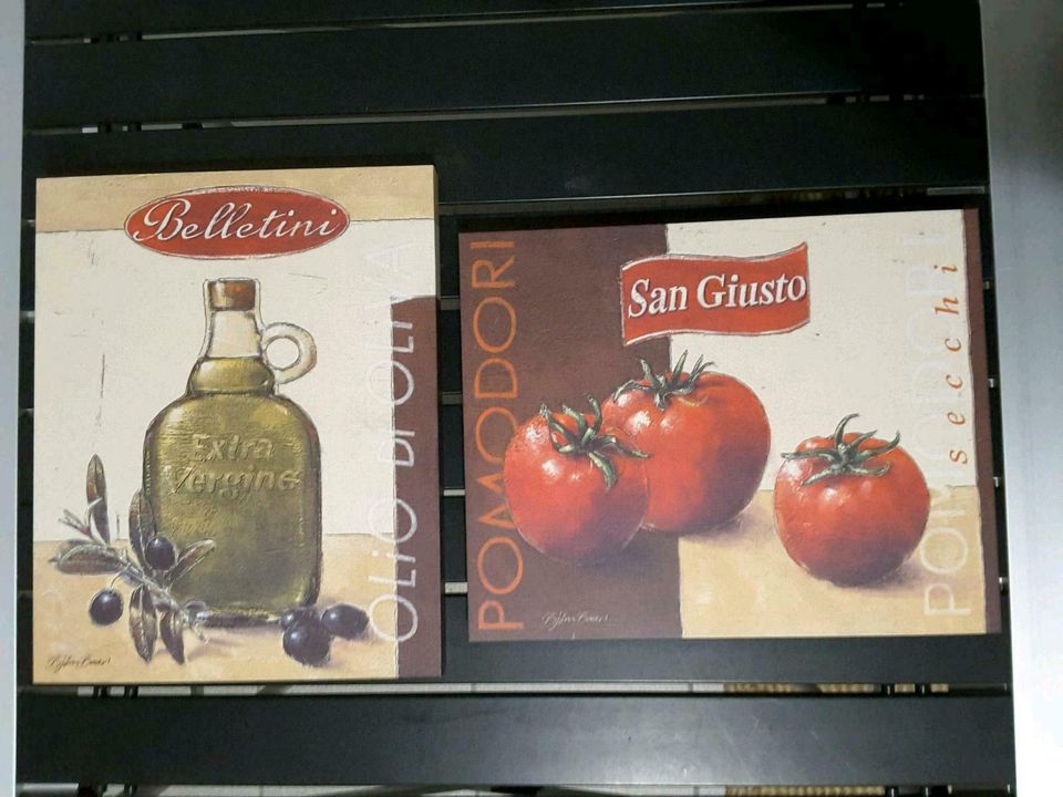 Mediterrane Bilder im Set, Tomate und Olivenöl in Porta Westfalica