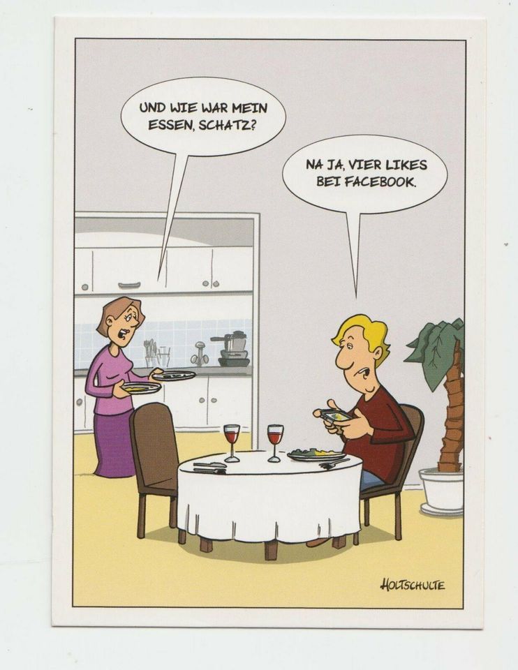 Ansichtskarte Comic Cards Essen Humor Werbung Buch in Bad Kösen