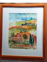 Aquarell Orginal "3 x Toscana" Baden-Württemberg - Weikersheim Vorschau