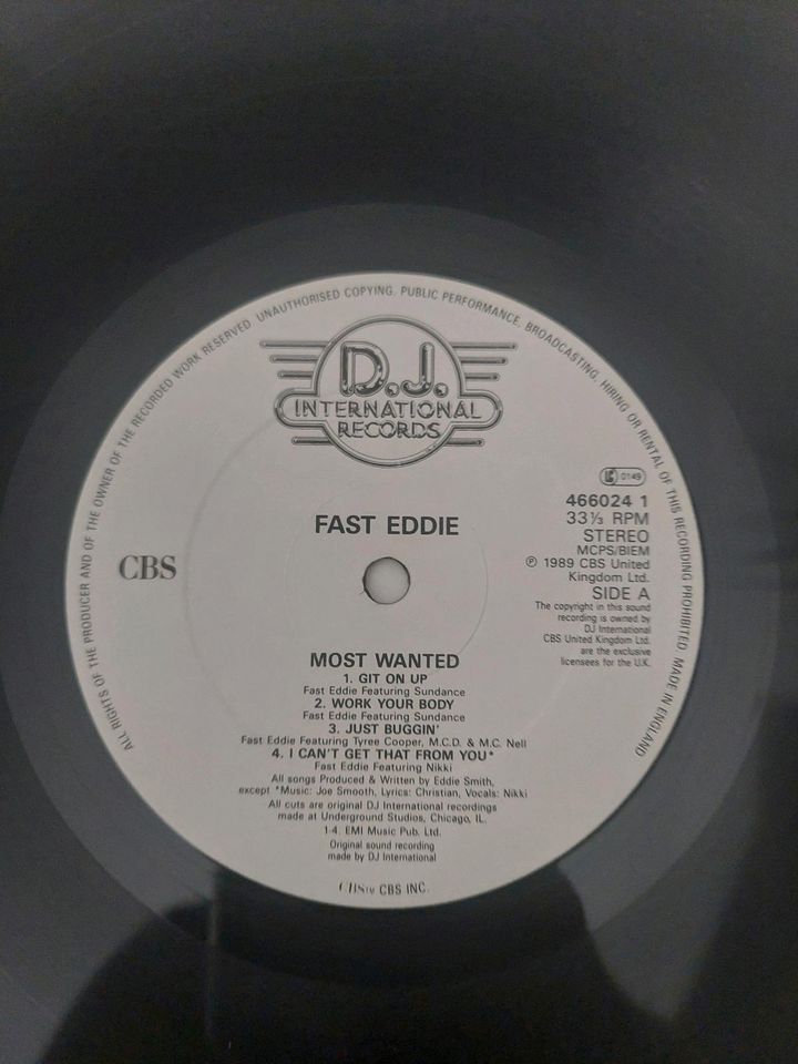 Fast Eddie Most Wanted Vinyl 12 Schallplatte guter Zustand in Fürstenwalde (Spree)