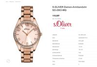 Neuer und unbenutzter Damen Armbanduhr SO-2903-MQ S.OLIVER Bayern - Erlangen Vorschau