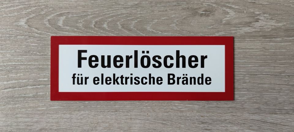 Hinweisschild Kunststoff: Feuerlöscher für elektrische Brände#NEU in Lügde