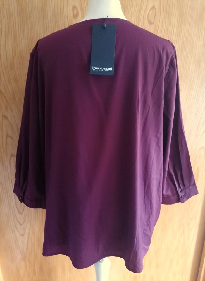 bruno banani Bluse Größe 46 weinrot bordeaux 3/4 Arm neu! in Herrnburg