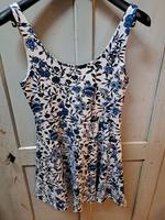 Sommerkleid Gr. 40 weiß mit blauen Blumen Bayern - Immenstadt Vorschau