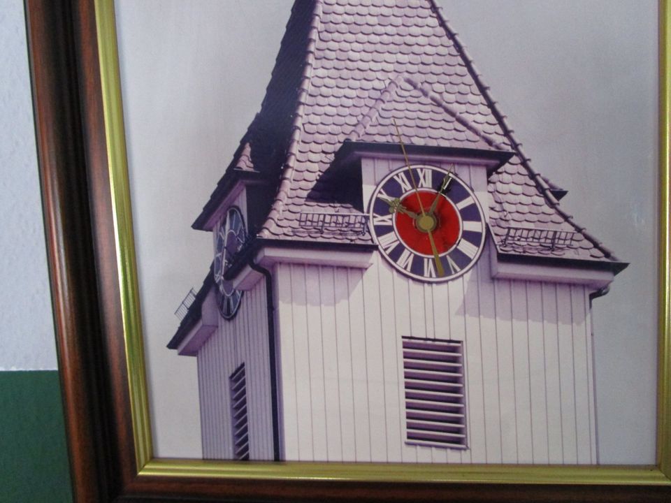 Uhr Wanduhr Bilduhr Kirchturm Wittenweier Unikat in Kappel-Grafenhausen