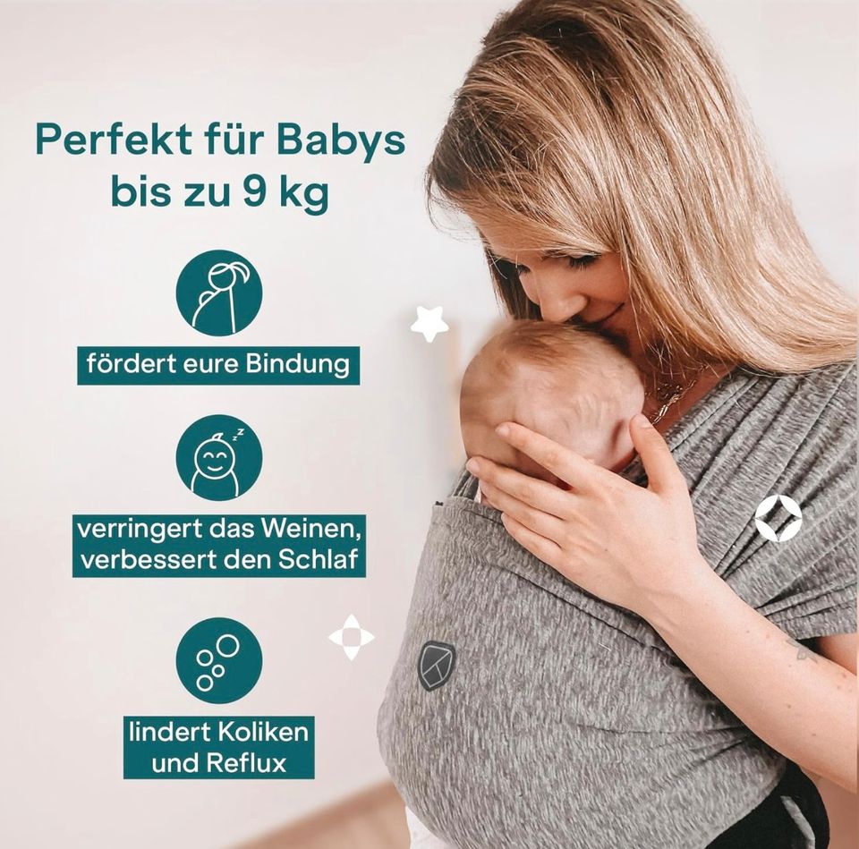 KOALA BABYCARE, Babytragetuch hellgrau in Gütersloh