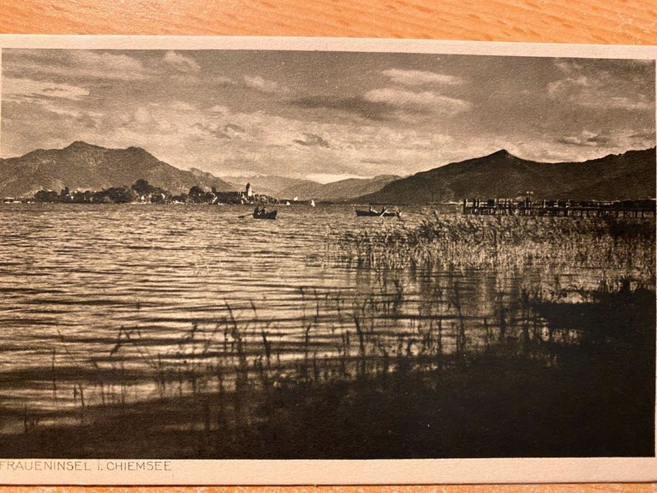 Sammlung alter Postkarten Fraueninsel/ Chiemsee von 1925 in Wünschendorf