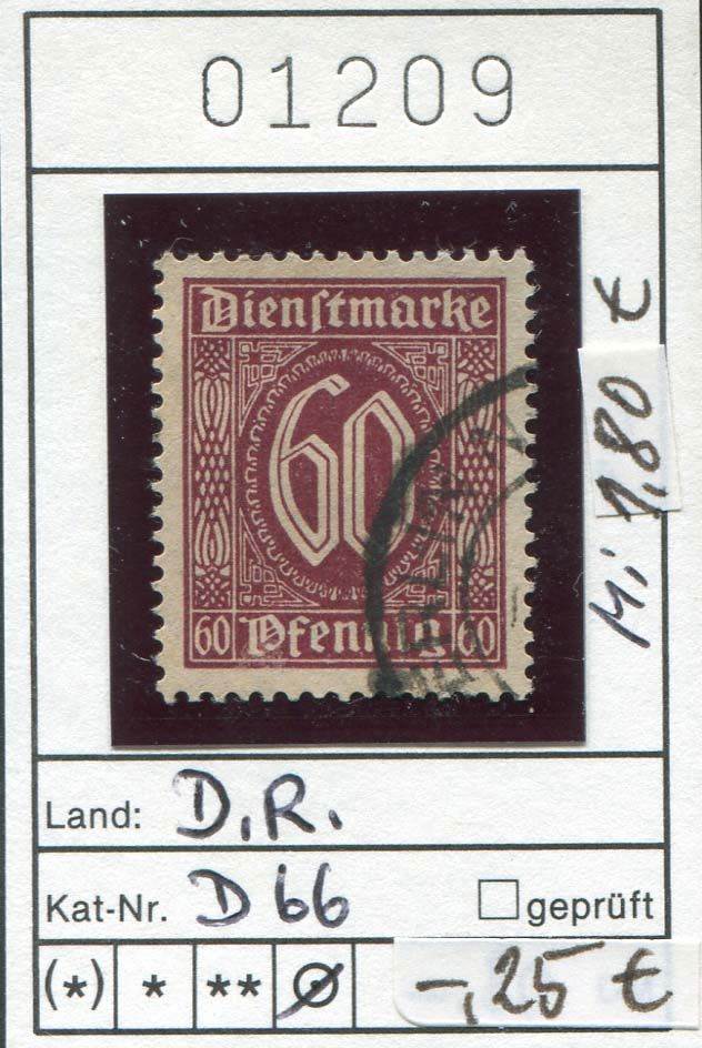 Deutsches Reich - Dienstmarken gem. Scans - einzeln erhältlich... in Köln