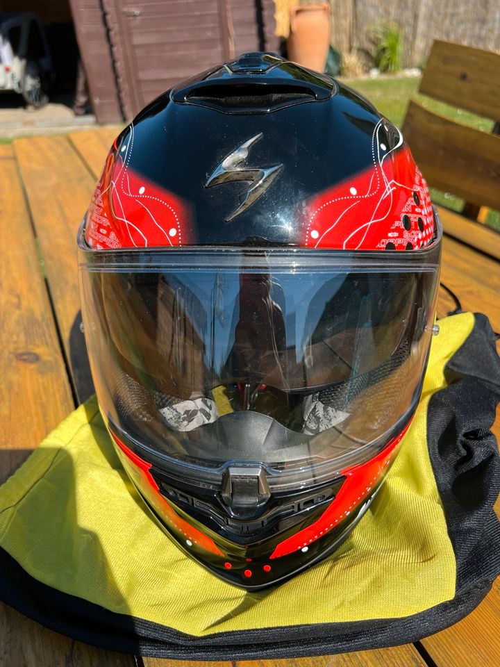 Verkaufe Motorradhelm von Scorpion Exo XS 54 cm in Leegebruch