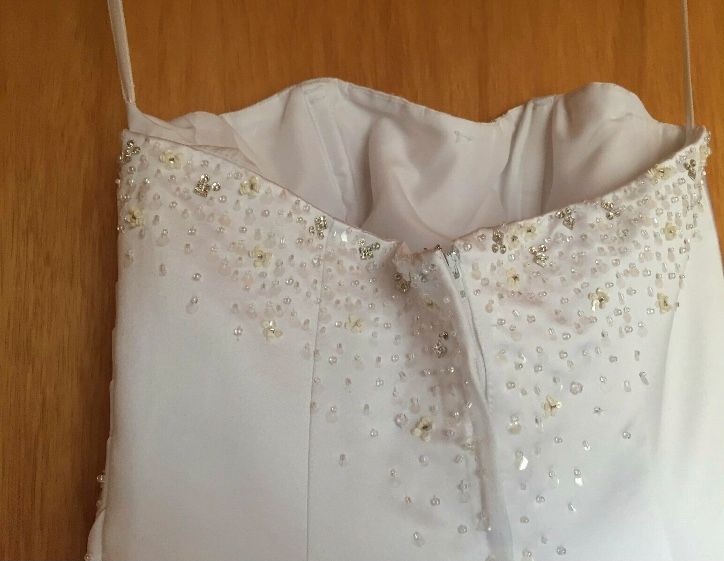 Brautkleid Kleid Marie Bernal Weiß Glitzer NP1100€ in Gießen