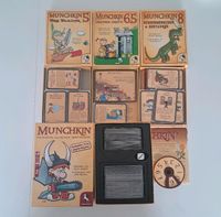 Munchkin (1+2) + Erweiterungen 5, 6.5, 8, Full Sleeved Nordrhein-Westfalen - Herford Vorschau