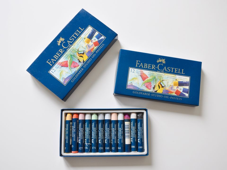 Faber-Castell Goldfaber Studio Oil-Pastels 12 Ölpastellkreiden in Klein Offenseth-Sparrieshoop