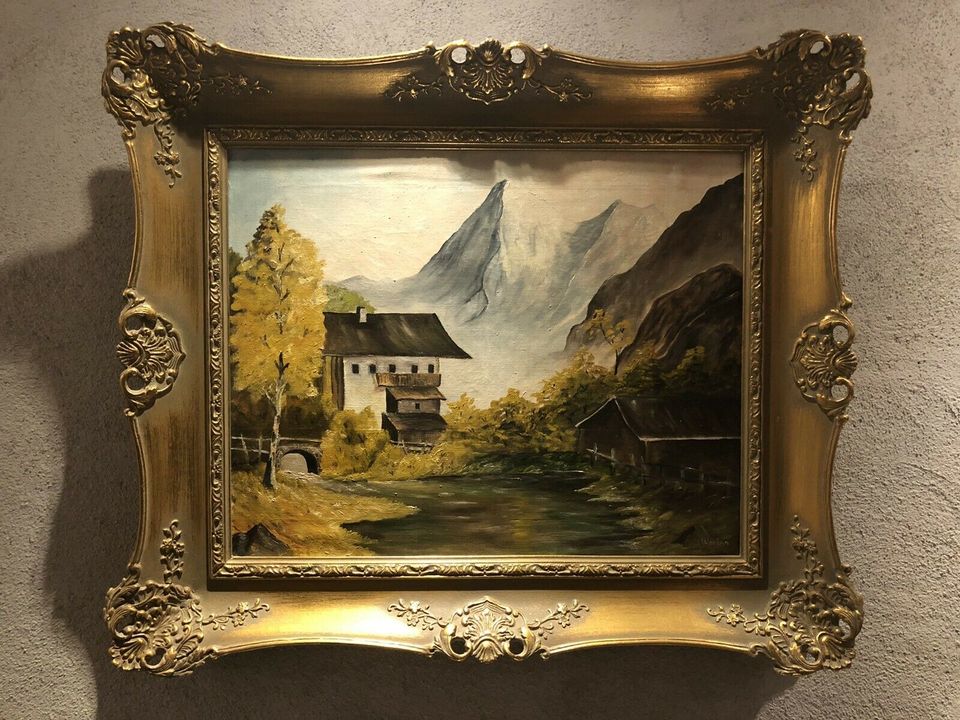 Antik Ölgemälde Öl Leinwand Landschaft Bild Gemälde in Hagen