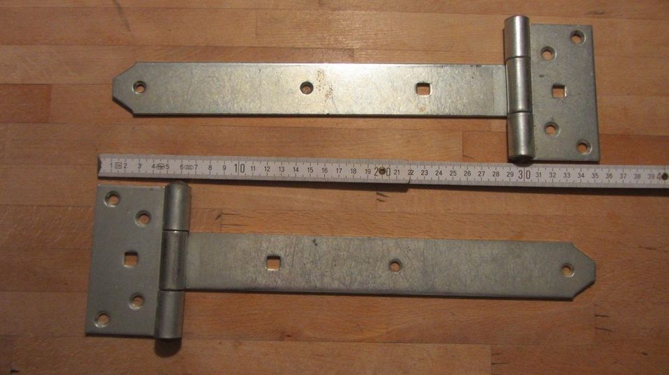 2x Stabile Türband Scharnier Kreuzgehänge 30cm Eisen ca.4mm in Weingarten