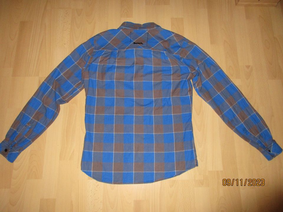 Bench Flanell Hemd Gr. L blau/braun kariert warm top Zustand in Eutin