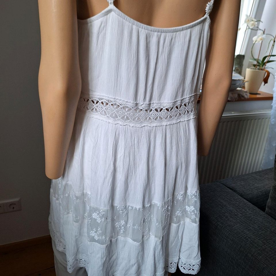 ❤️ Only süßes Minikleid mit Spitze Trägerkleid weiß Gr. 42 in Birkweiler