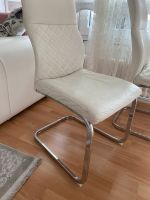 6 Stühle in weiß Kunstleder Hessen - Gießen Vorschau