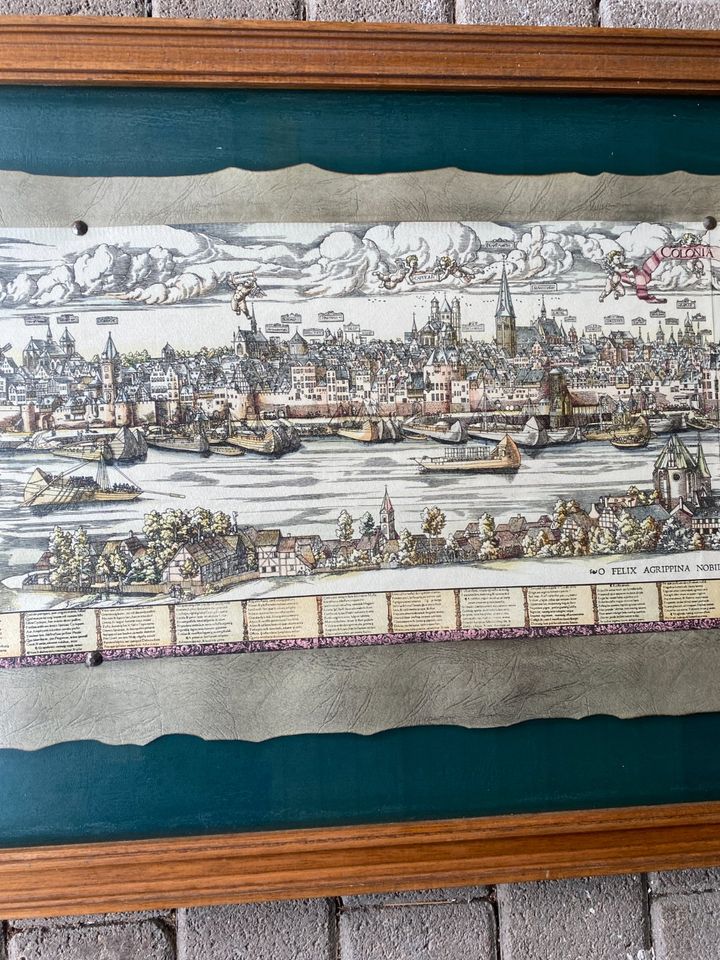 Die Stadtansicht von Köln, 1531, gerahmtes Bild, 184 x 52 cm in Bad Driburg