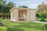 20% RABATTAKTION 28 mm Geräteschuppen mit Seitenanbau 450x300 cm Dresden Gartenhaus Gerätehaus Holzhaus Holzhütte Unterstand Pultdach Günstig 3010988 Westerwaldkreis - Hahn am See Vorschau