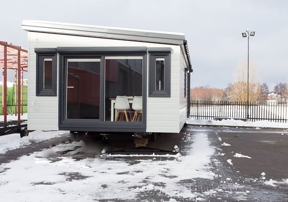 Trendy Minihaus 8x4m Mobilheim, winterfestes Fertighaus mit Top-Ausstattung, KOMFORT in Wolbeck