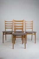 Stuhl Set 4 Midcentury Sprossenstühle Braun Teak Vintage München - Maxvorstadt Vorschau