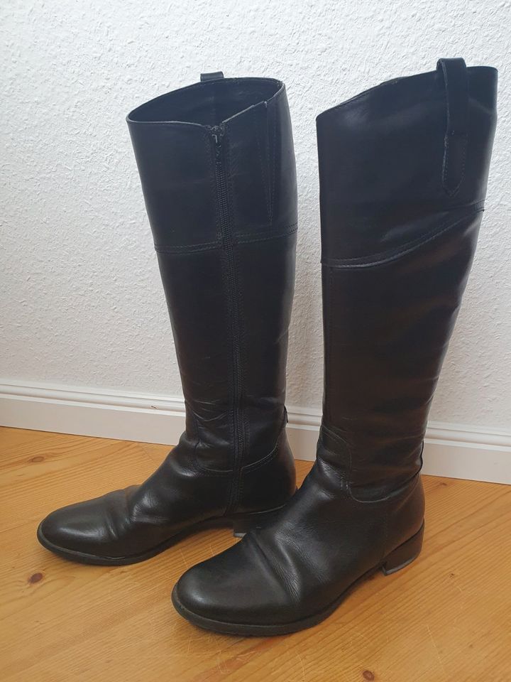Klassische Leder-Stiefel Kämpgen Gr. 38 schwarz in Köln