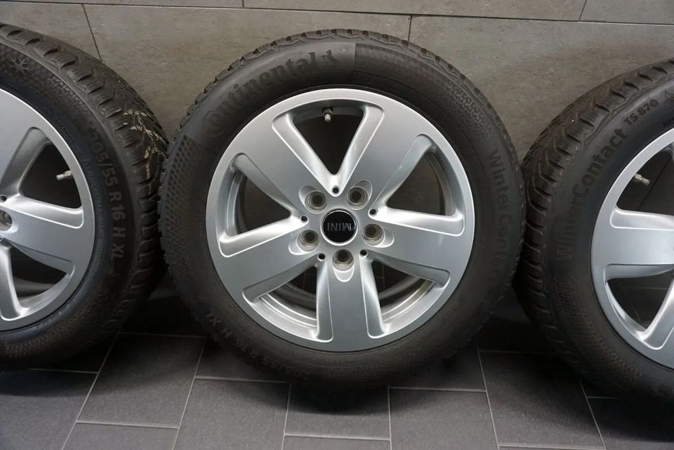 4 ORIGINAL WINTERRÄDER WINTERREIFEN 205/55 R16 FÜR MINI Clubman F54 6856043 Styling 517 Revolite Spoke 16 ZOLL WINTERKOMPLETTRÄDER CONTINENTAL 8mm MwSt. ausweisbar ! in Borchen