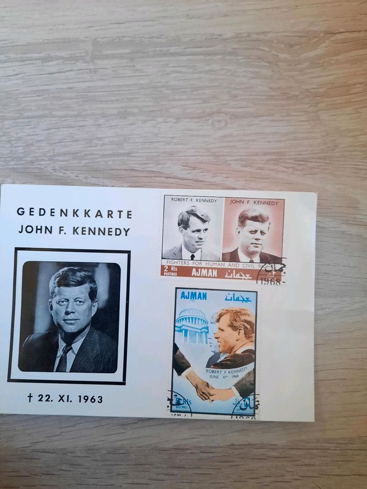 Gedenkkarte j.f.kennedy in Detmold