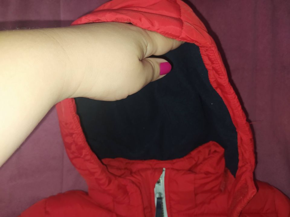 Jacke Winterjacke Gr. 116 H&M, Rot-Blau in Berlin